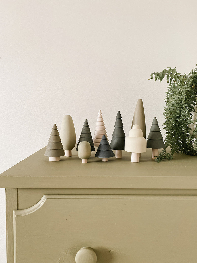 Wooden Forest Set | 10 Trees | Linden or Birch | SABO Concept