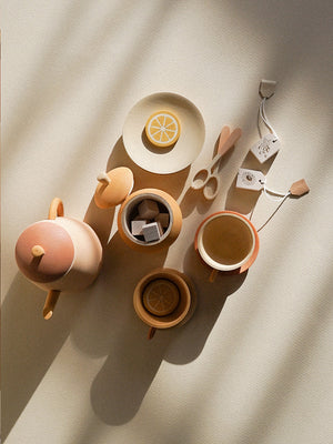 Wooden Tea Set | 14 Pieces | Flower | Linden & Birch | Ages 3+