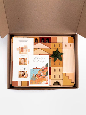 Italy Ancient City Wooden Blocks | 103 Pieces | Santa Maria Assunta Model