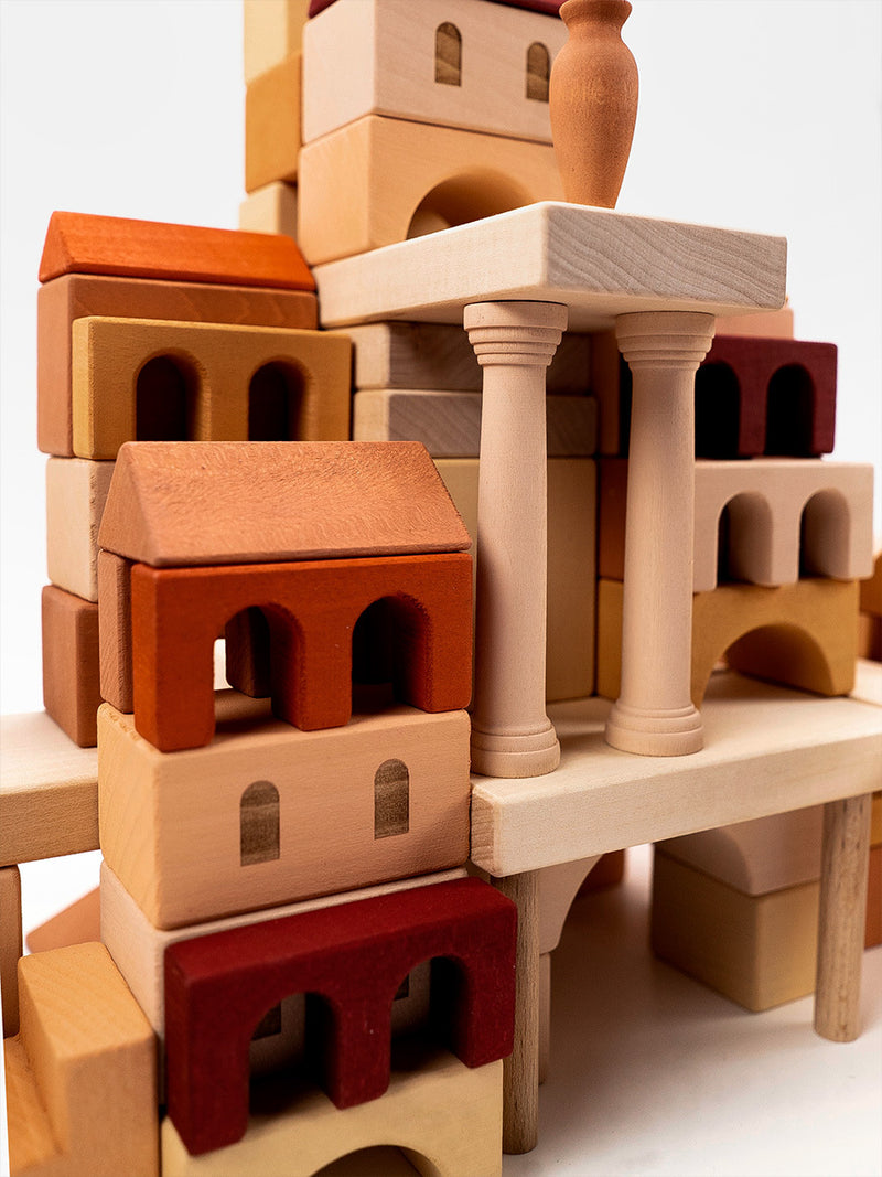 Italy Ancient City Wooden Blocks | 103 Pieces | Santa Maria Assunta Model