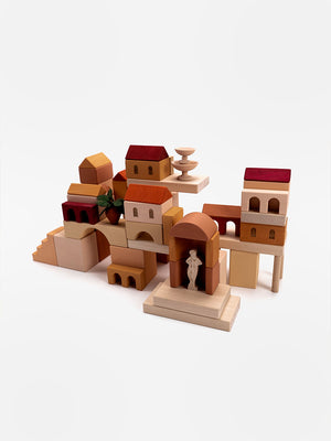 Italian Courtyard Wooden Blocks | 59 Pieces | SABO Concept