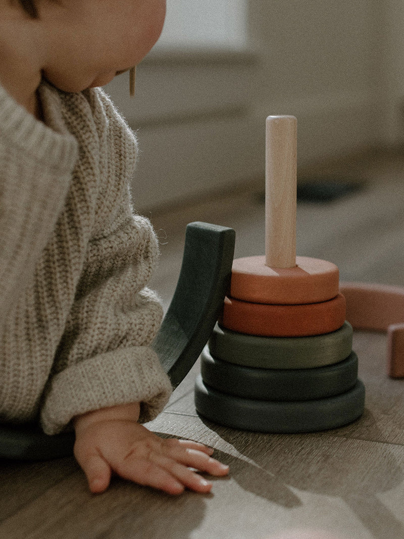 Wooden Ring Stacker | Water-Based Paint | SABO Concept Ukraine