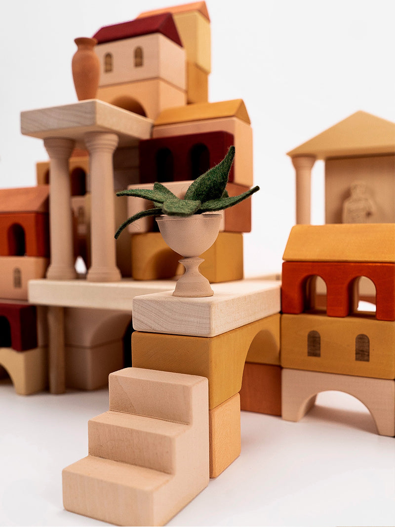Italy Ancient City Wooden Blocks | 103 Pieces | Santa Maria Assunta Model