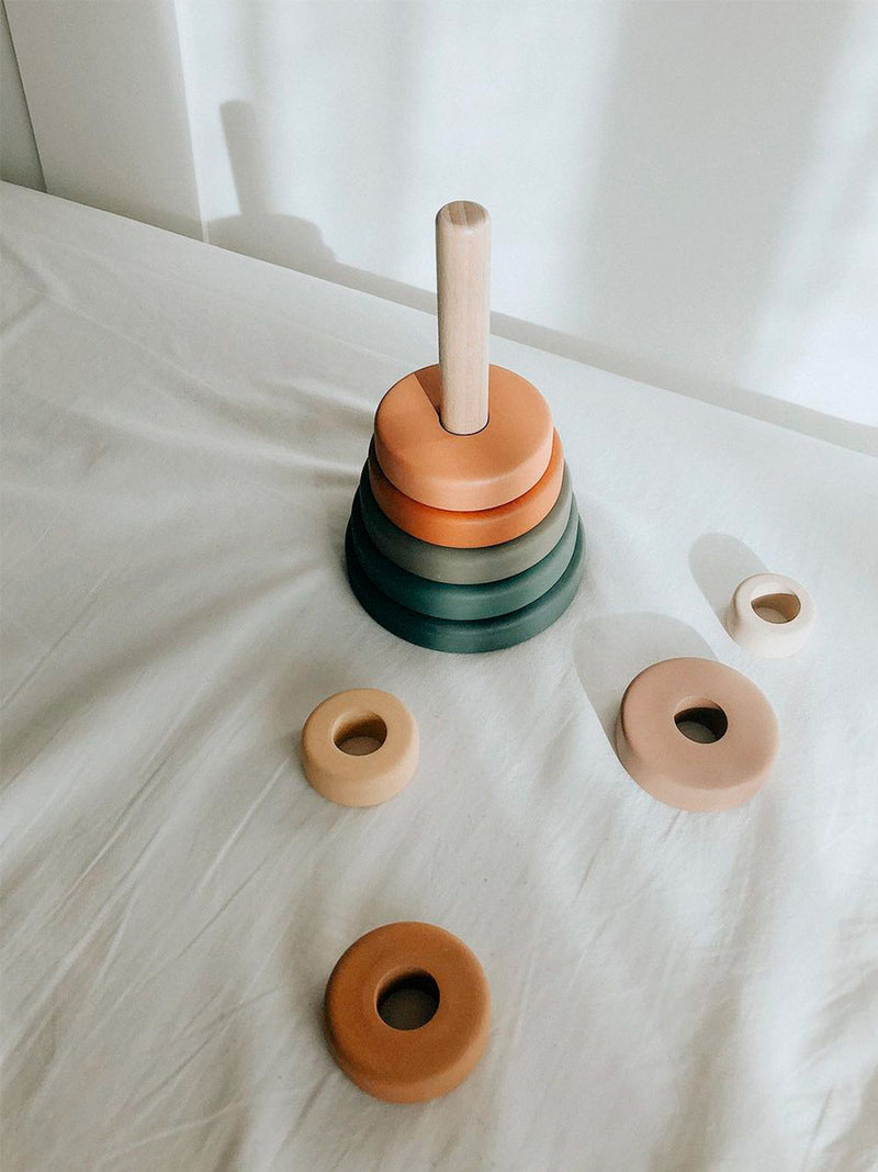 Wooden Ring Stacker | Water-Based Paint | SABO Concept Ukraine