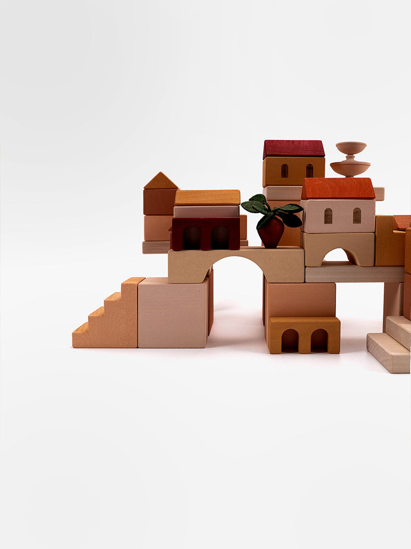 Italian Courtyard Wooden Blocks | 59 Pieces | SABO Concept