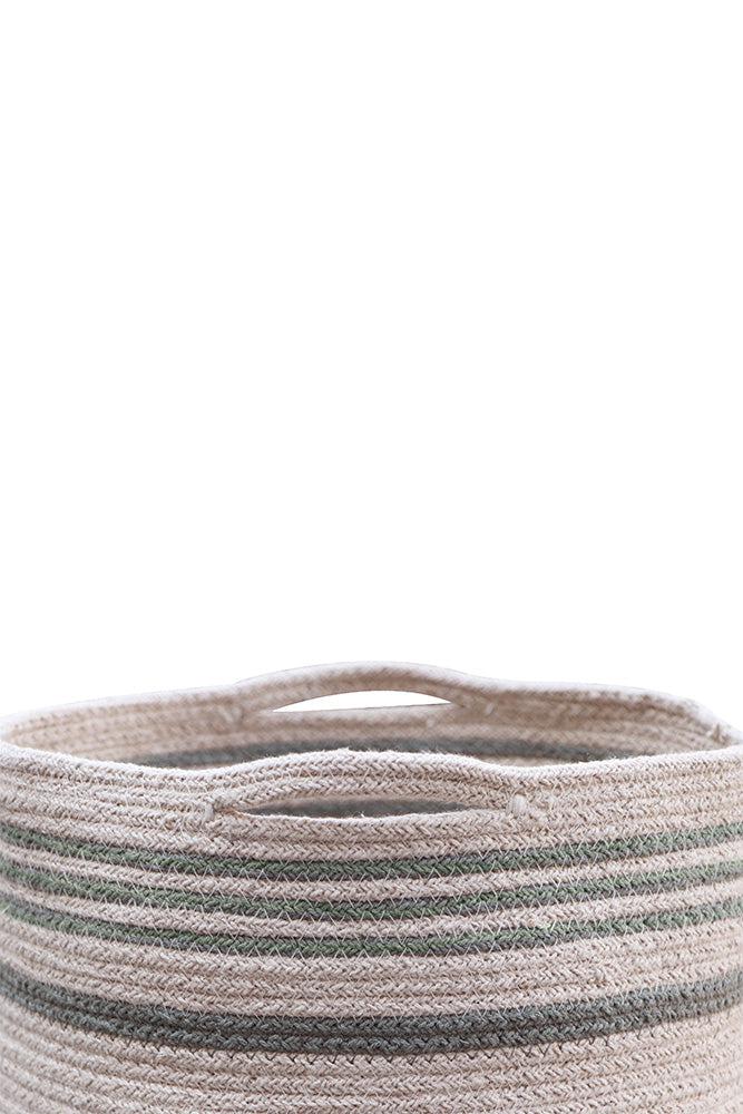 Cotton Storage Basket | Twin Vintage Blue | 1' x 1'