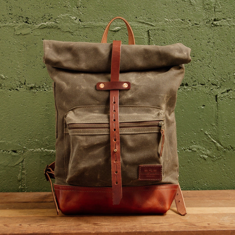 The Biographer Rucksack | Field Tan | Waxed Canvas | Made in USA