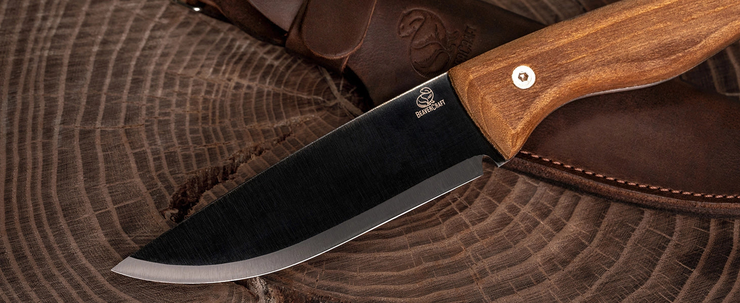 BSH3-Carbon Steel Fixed-Blade Bushcraft Knife Walnut Handle