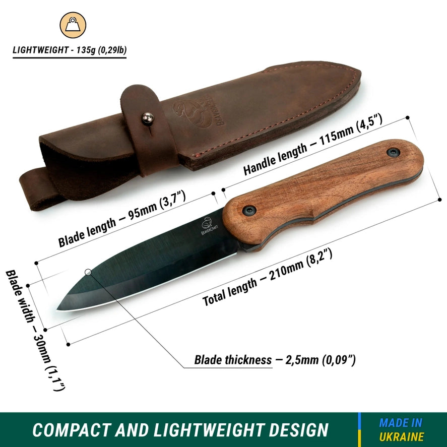 BSH5 Shadow – Compact Bushcraft Knife