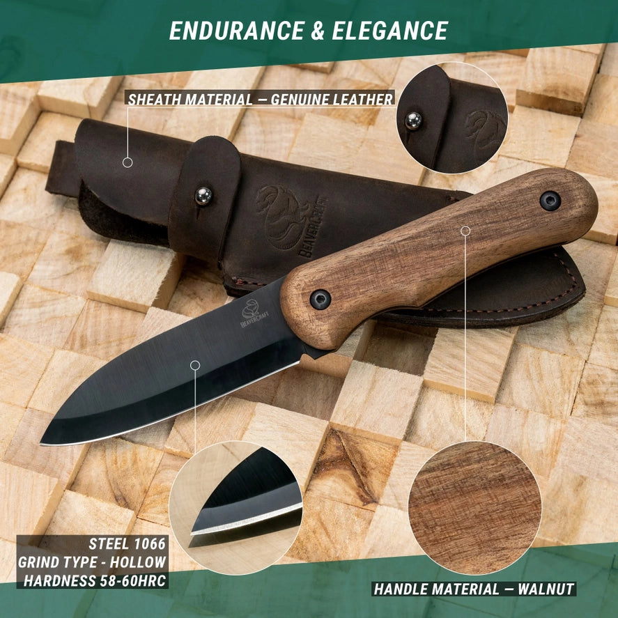 BSH5 Shadow – Compact Bushcraft Knife
