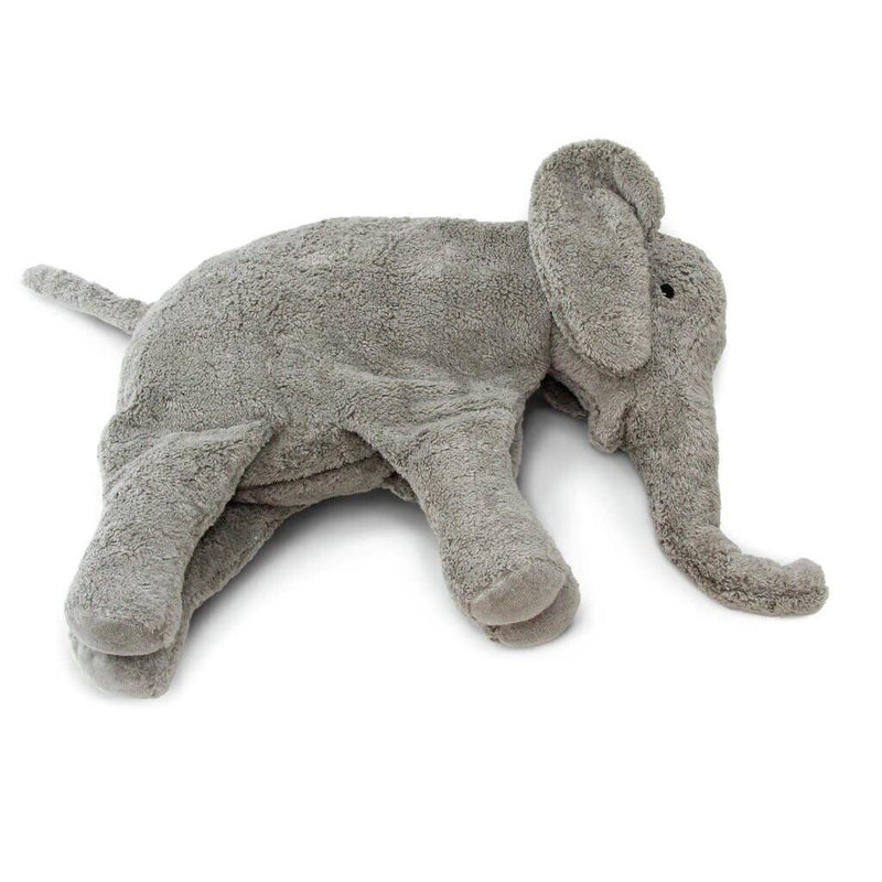 Large Gray Elephant Warming Pillow | Cotton Plush | Made in Latvia