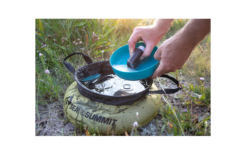 Camp Kitchen Clean Up Kit | 6-Piece Set | 10L Collapsible Basin