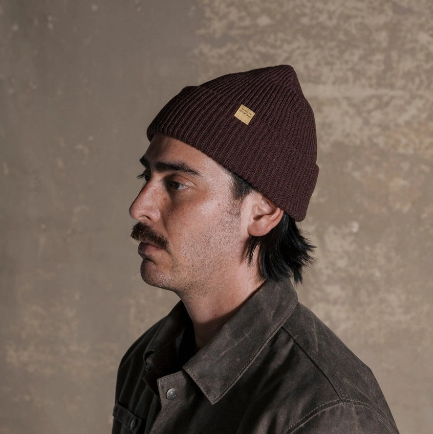Wool Watch Cap - Maroon