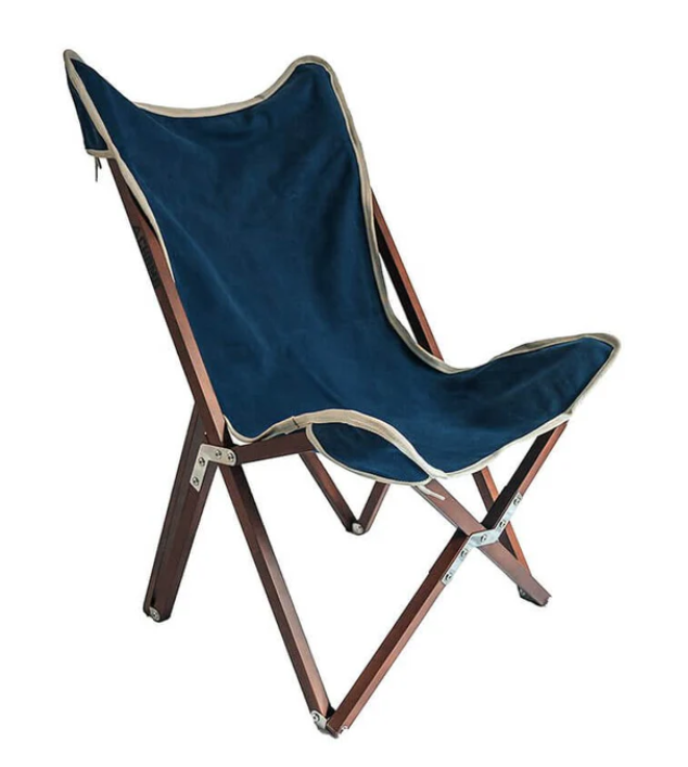 Vaquero Folding Chair | Dark Hardwood & Canvas | Chama Chairs