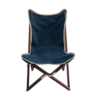 Vaquero Folding Chair | Dark Hardwood & Canvas | Chama Chairs