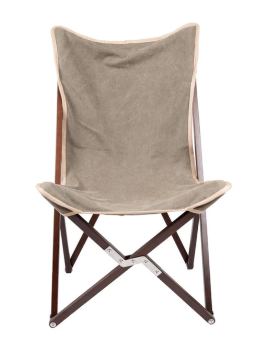 Vaquero Folding Chair | Dark Hardwood & Canvas | Chama Chairs