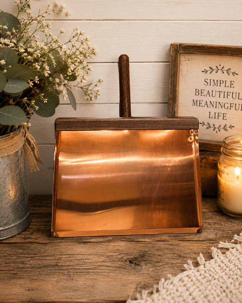 Solid Copper Amish Dustpan | Handmade Heirloom Cleaning Tool