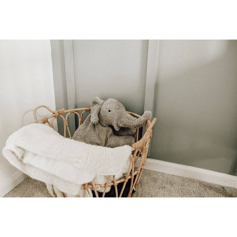 Large Gray Elephant Warming Pillow | Cotton Plush | Made in Latvia