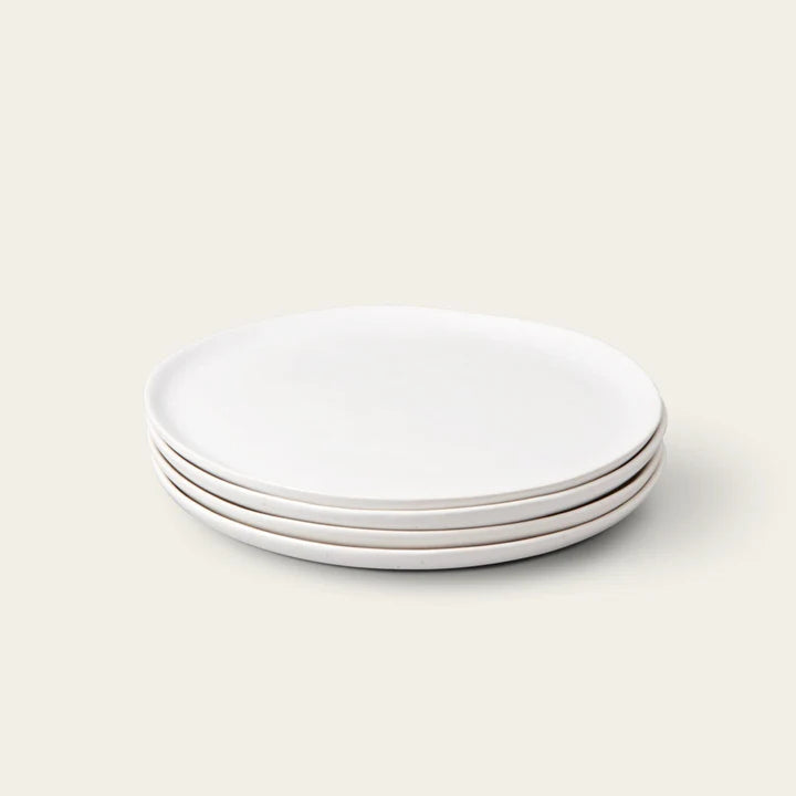 Atelier Trema stoneware dinner plates — hand-finished in Portugal — set of 4
