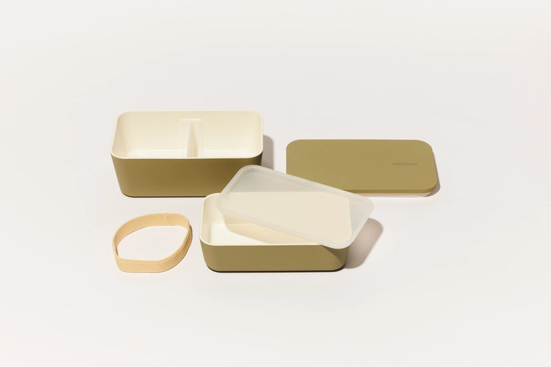 Bento Flat Dual Box | 33.8oz | Plant-Based Plastic