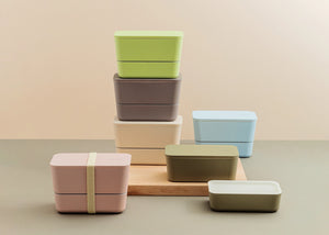 Bento Flat Dual Box | 33.8oz | Plant-Based Plastic