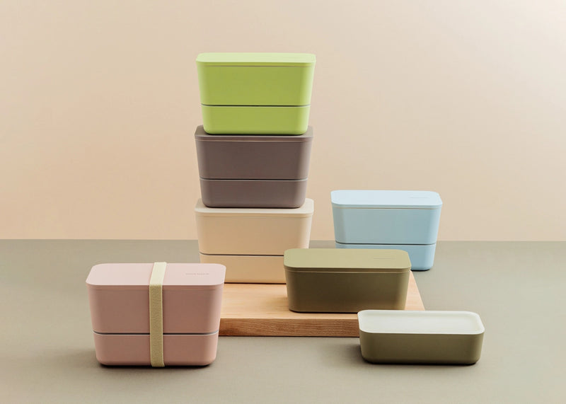 Bento Flat Dual Box | 33.8oz | Plant-Based Plastic