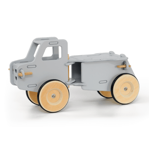 Ride-On Dump Truck | Solid Birch Plywood | Light Grey