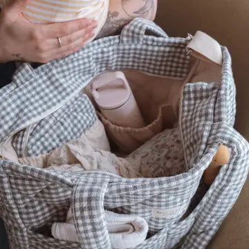 Organic Cotton Diaper Bag - Gingham Collection