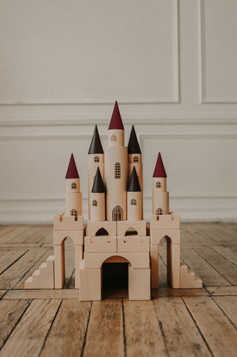 Great Kingdom Wooden Blocks | 65-Piece Set | Linden Wood