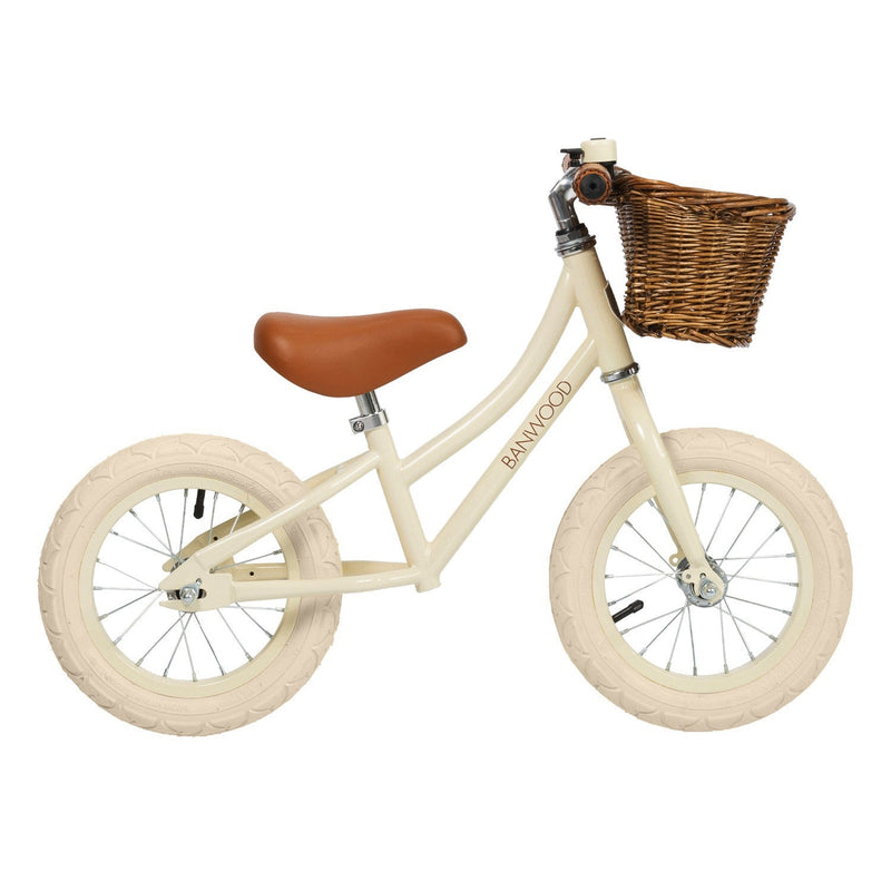 Banwood First Go Balance Bike | Cream | 12" | Adjustable 37-44cm Saddle