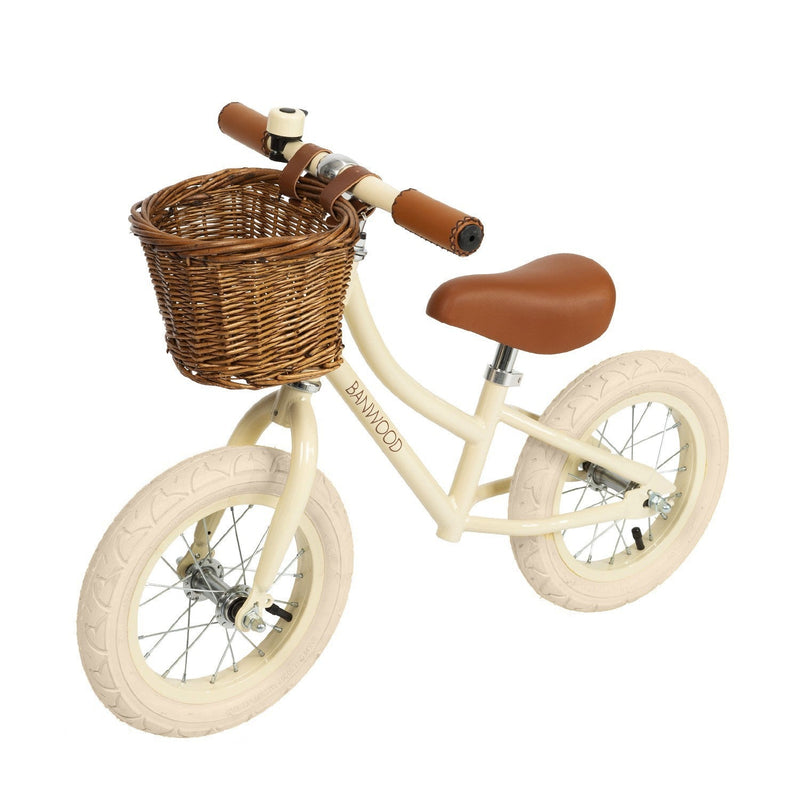 Banwood First Go Balance Bike | Cream | 12" | Adjustable 37-44cm Saddle
