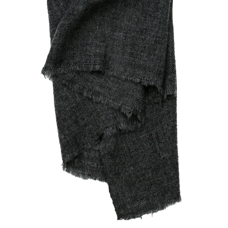 Traveler’s Yarn | Hand-Dyed Graphite Cashmere Scarf | 80" x 30"