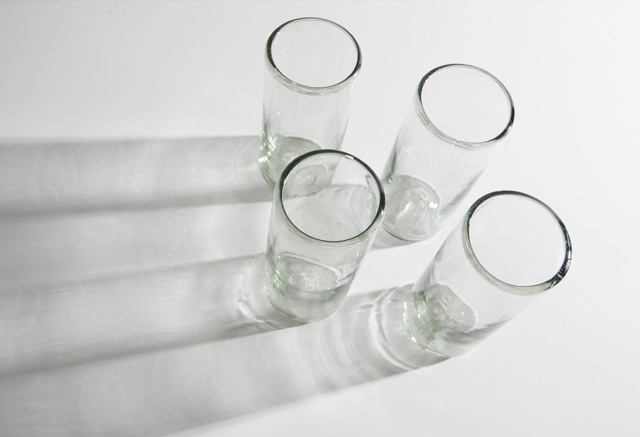 Handblown Mexican Highball Glasses - Clear