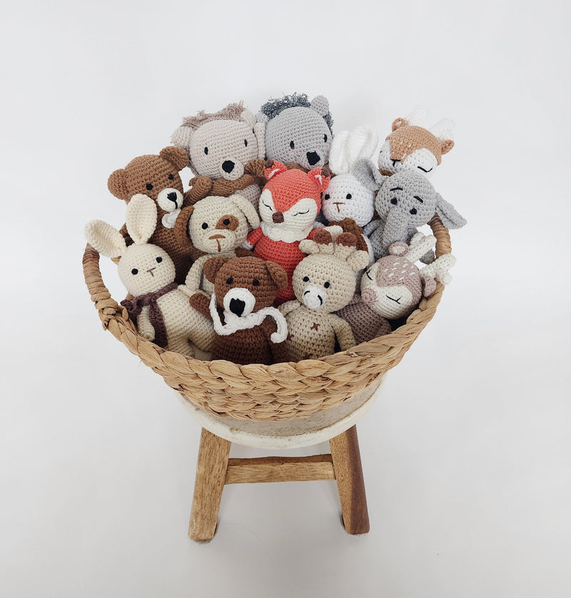 Handmade Crochet Animals | Cotton Amigurumi | 5.5"–10" Tall