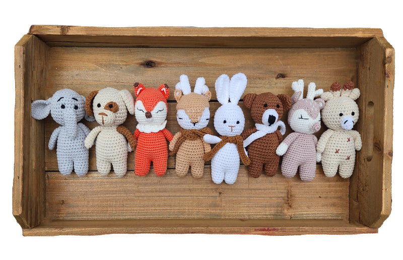 Mini Crochet Animals | Handmade Cotton Amigurumi | 5.5"–10" tall