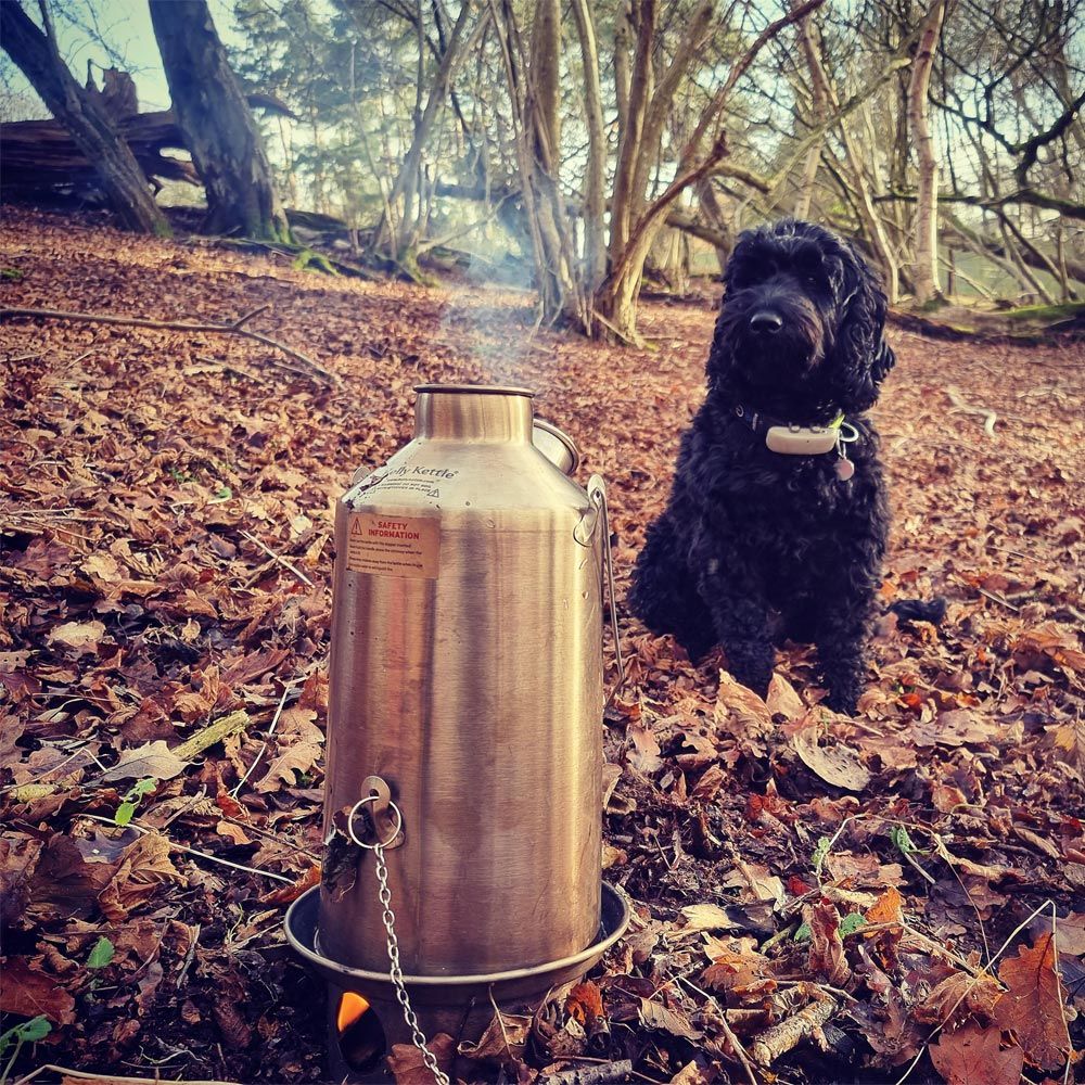 Kelly Kettle Base Camp in use over found fuel