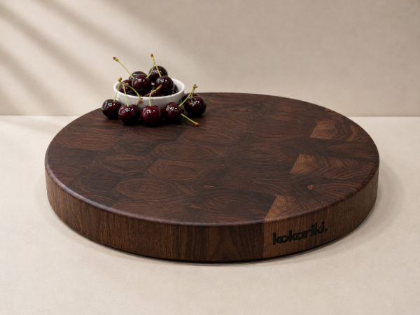 The Signature Round Block in black walnut — view 1