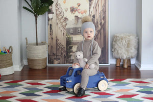 Moover Dump Truck | Solid Birch Plywood Ride-On | Navy Blue