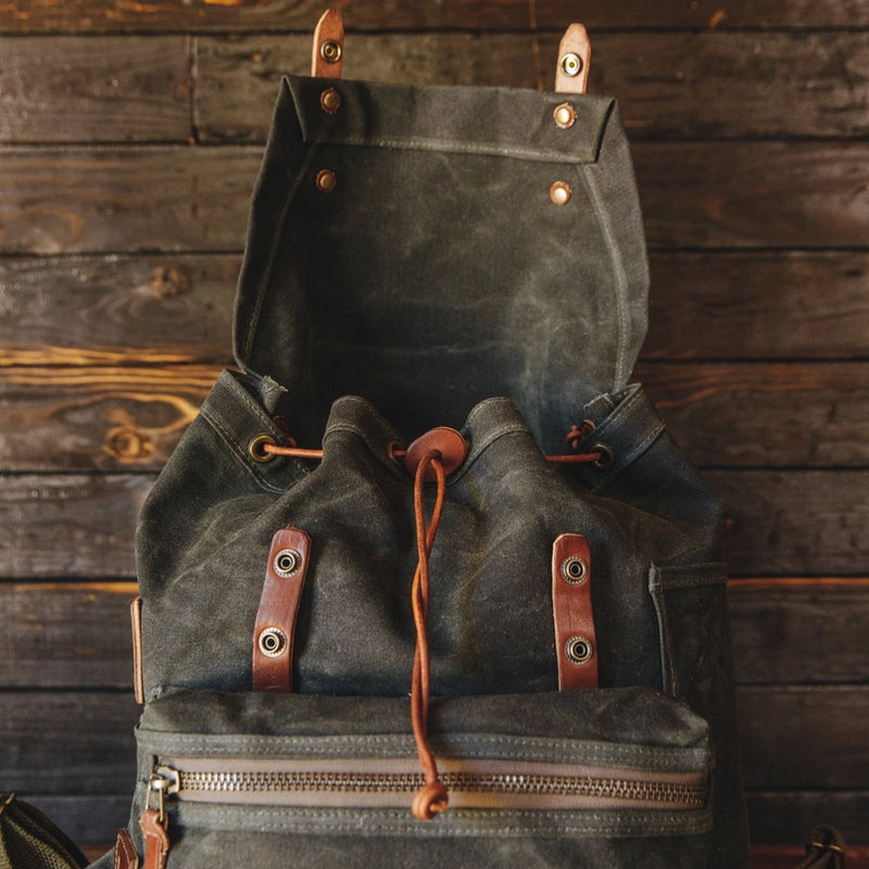 Muir Pack | Forest | Waxed Duck Canvas | Made in USA