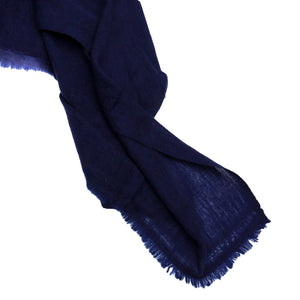 Indigo Cashmere Wrap, Hand-Dyed | 80" x 30"