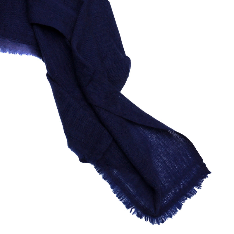 Indigo Cashmere Wrap, Hand-Dyed | 80" x 30"