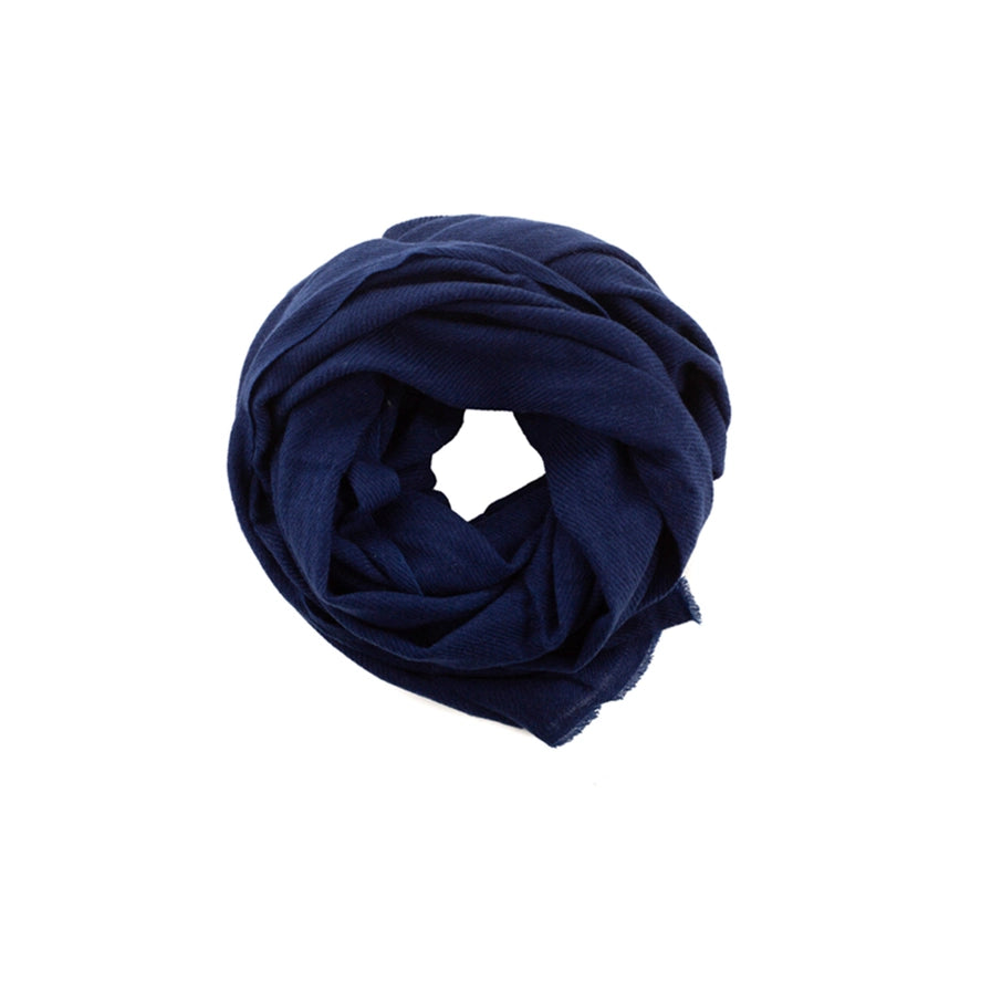 Indigo Navy Blue 100% Cashmere Wrap Softest All-Season Scarf