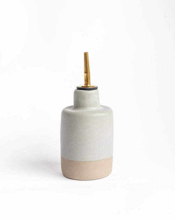 Handmade ceramic oil dispenser — stoneware — 10 to 12 oz