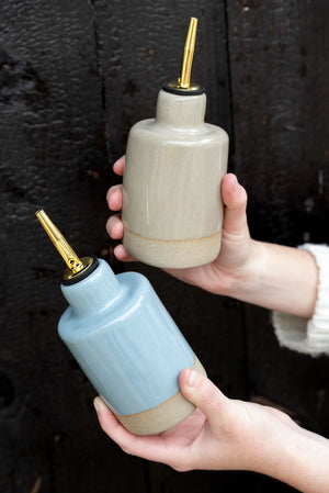 Handmade Ceramic Oil Dispenser | Stoneware | 10–12oz