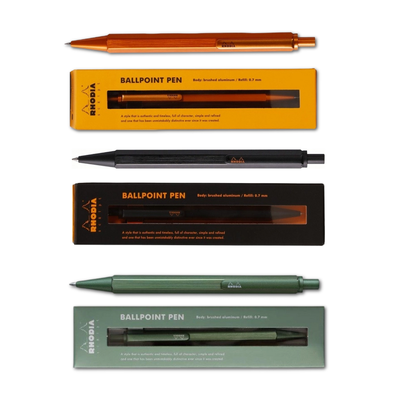 Pen Script Color Exaclair Rhodia Script Ballpoint Pen, 5