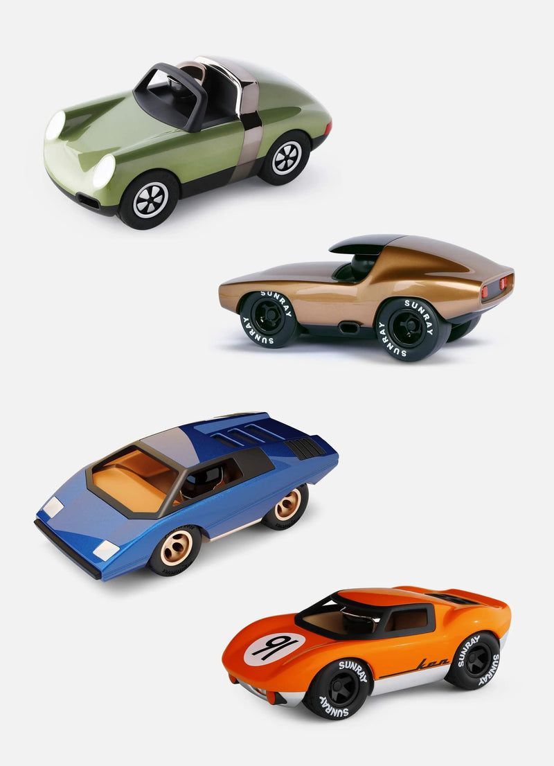 Playforever four-car set: Luft Hopper, Leadbelly Burnside, UFO Leonessa, Ken Gibson