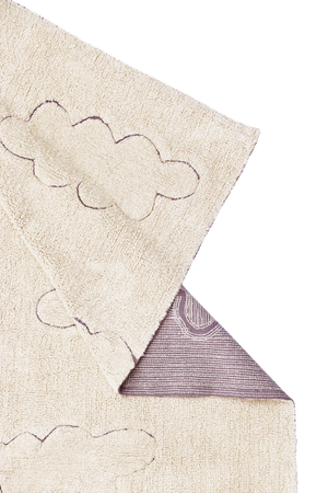 Rugcycled Washable Rug Clouds S | Cotton Cloud Pattern | 5.5 lb