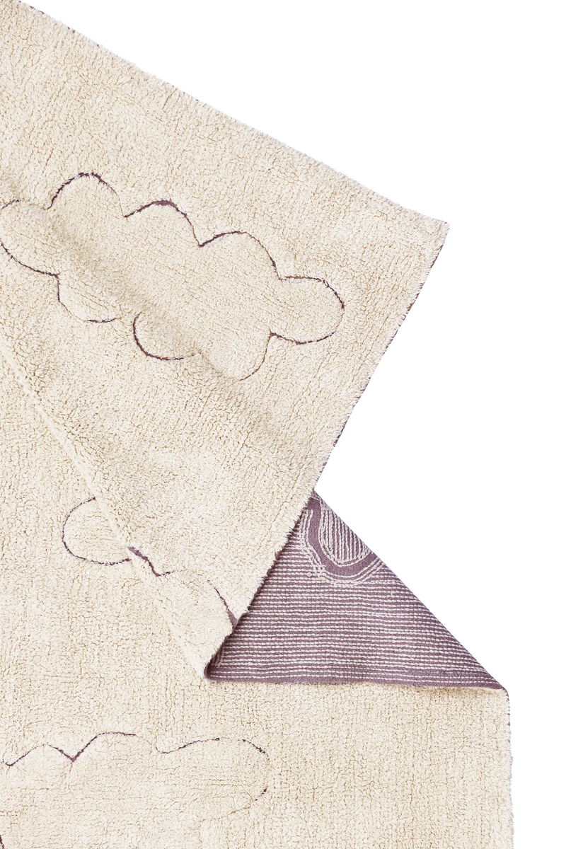 Rugcycled Washable Rug Clouds S | Cotton Cloud Pattern | 5.5 lb