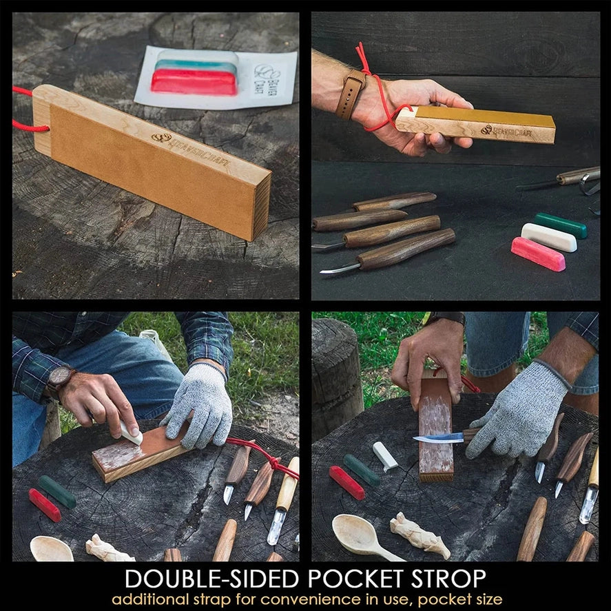 S50X - Deluxe Large Wood Carving Set with Walnut Handles