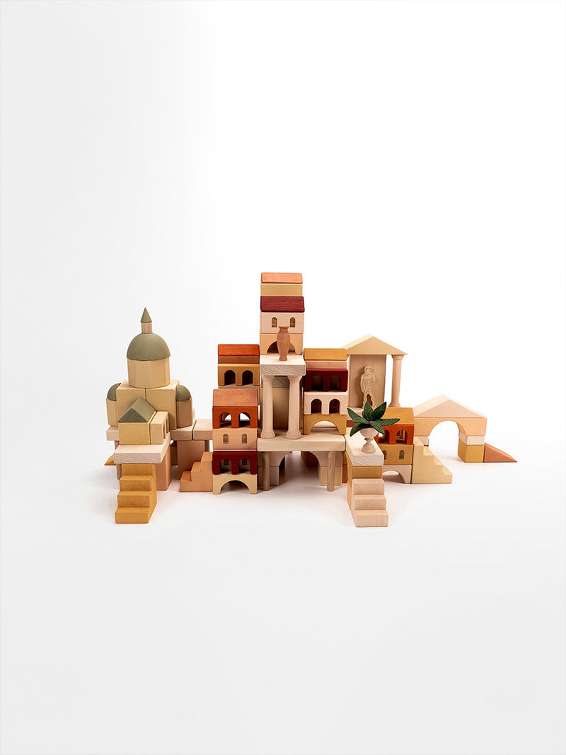 Italy Ancient City Wooden Blocks | 103 Pieces | Santa Maria Assunta Model
